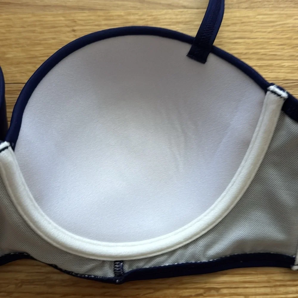 Boden Bikini Swim Crop Bra‎ Top 34B  Blue